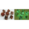 Set de 7 dés Nebula Luminary Copper Matrix w/orange
